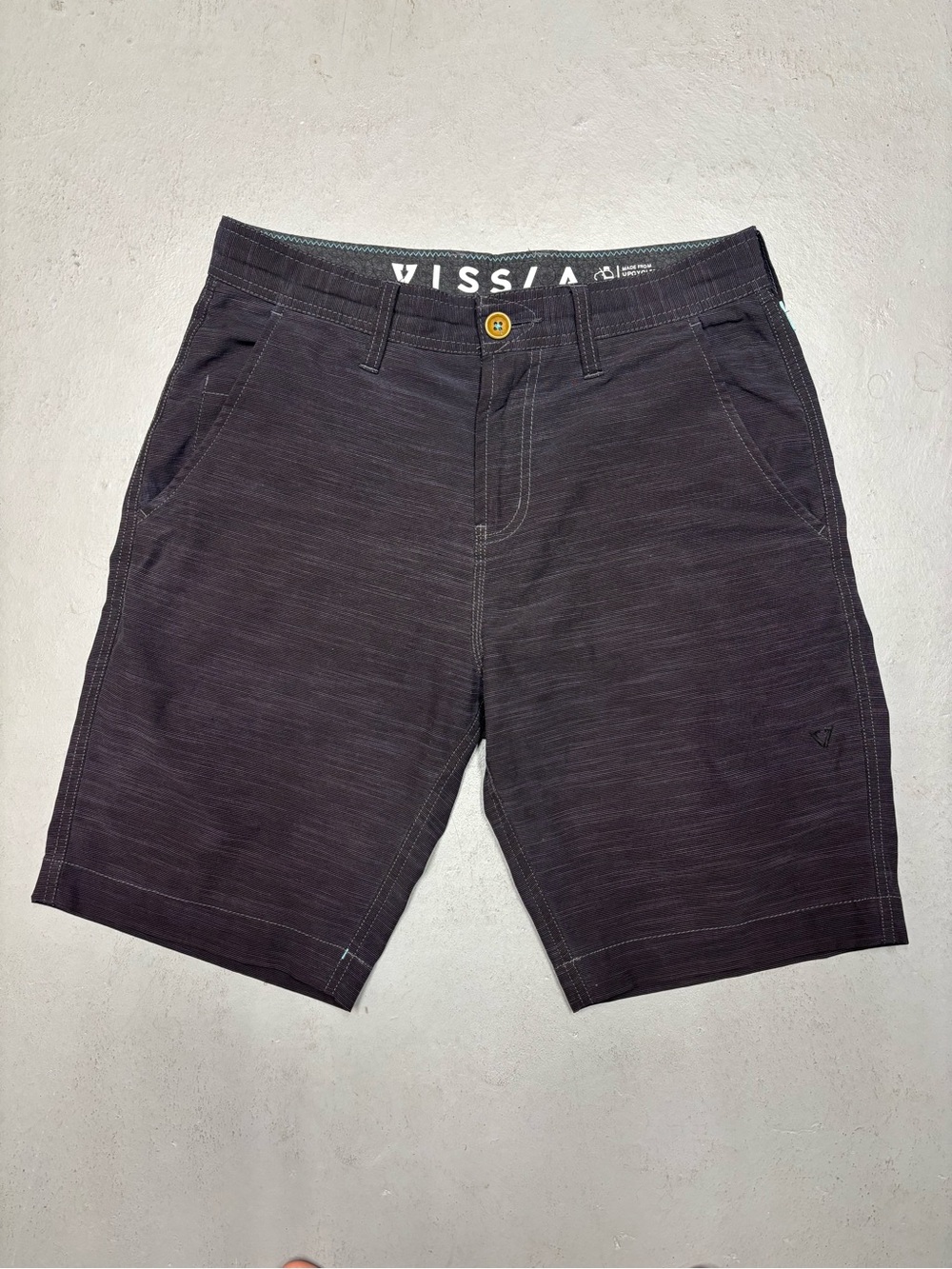 VISSLA Dark Charcoal Heather Flat Front Shorts